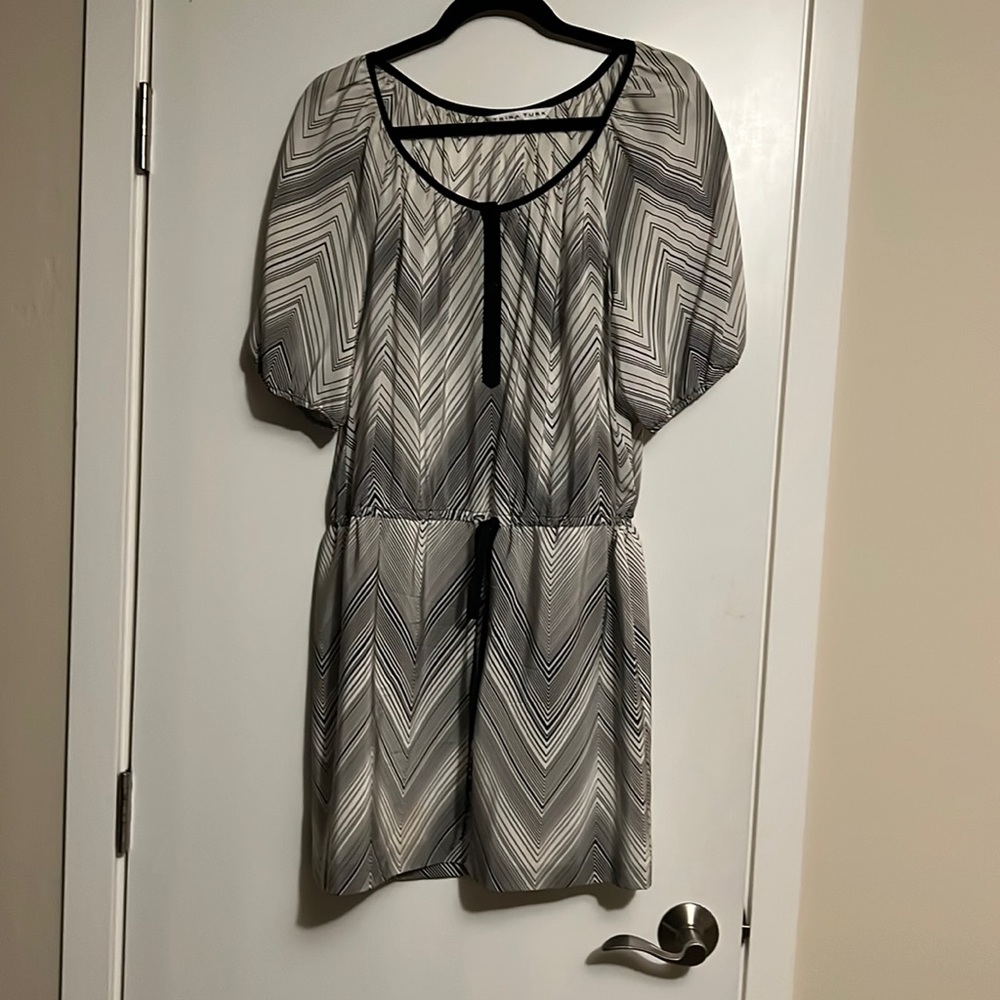 Trina Turk designer white and black dress